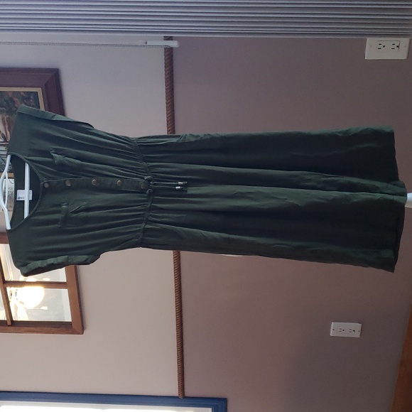 Dark Olive Green Romper - Picture 2 of 5